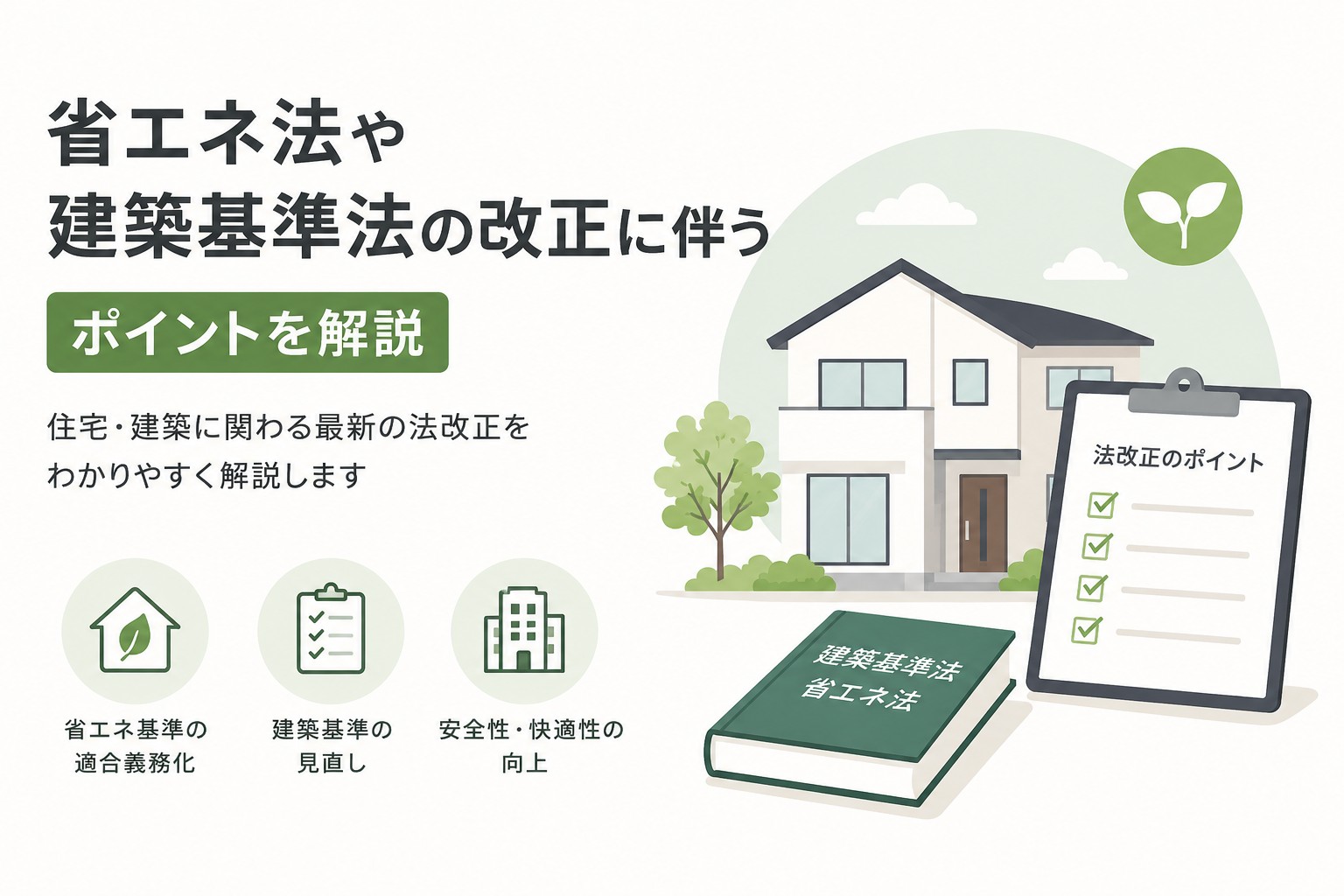 石巻での家づくりはどう変わる？省エネ法や建築基準法の改正に伴うポイントを解説