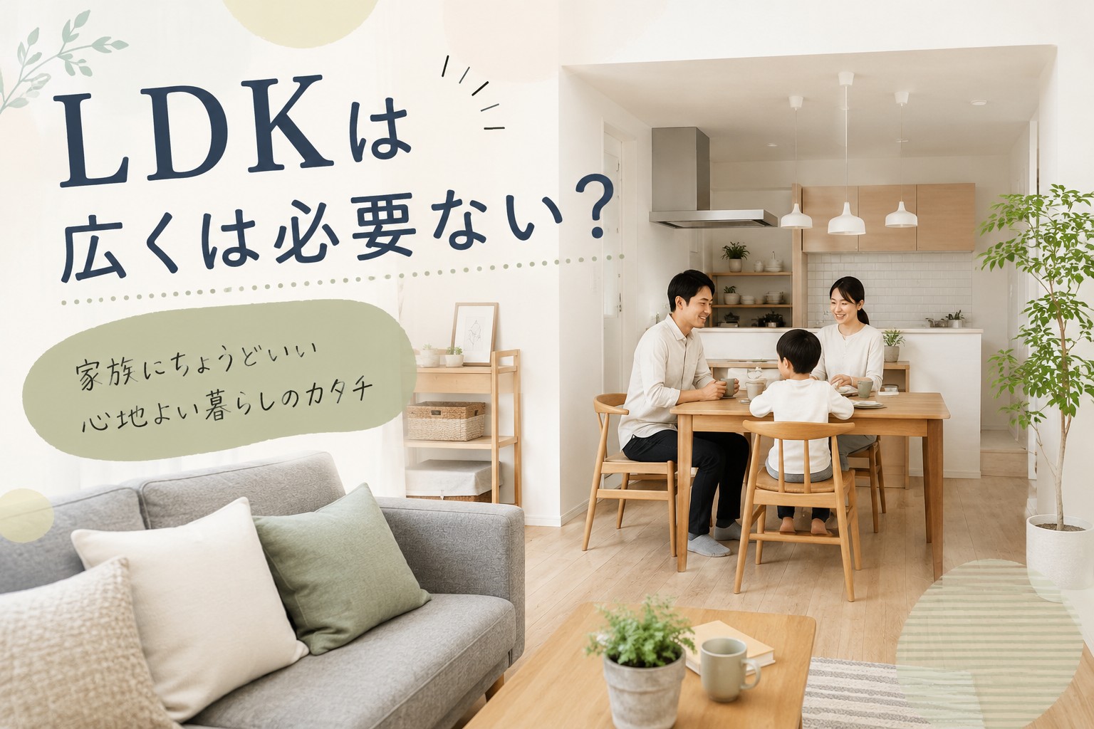 「広いLDK」じゃなくても心地いい！限られた坪数で開放感を出すための3つの間取りの工夫