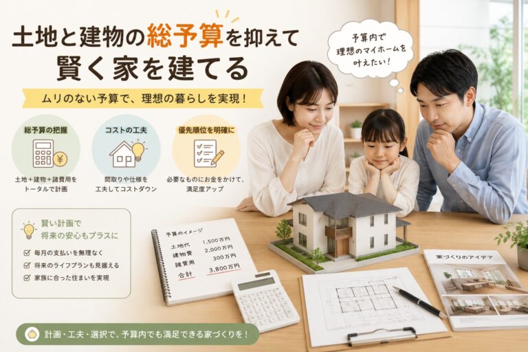 最近の建築コスト高騰に対応する！土地と建物の総予算を抑えて賢く家を建てるための新しい選択肢