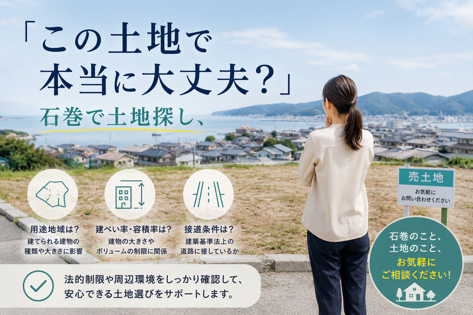 「この土地で本当に大丈夫？」石巻で土地探し、見落としがちな法的制限で後悔しないために