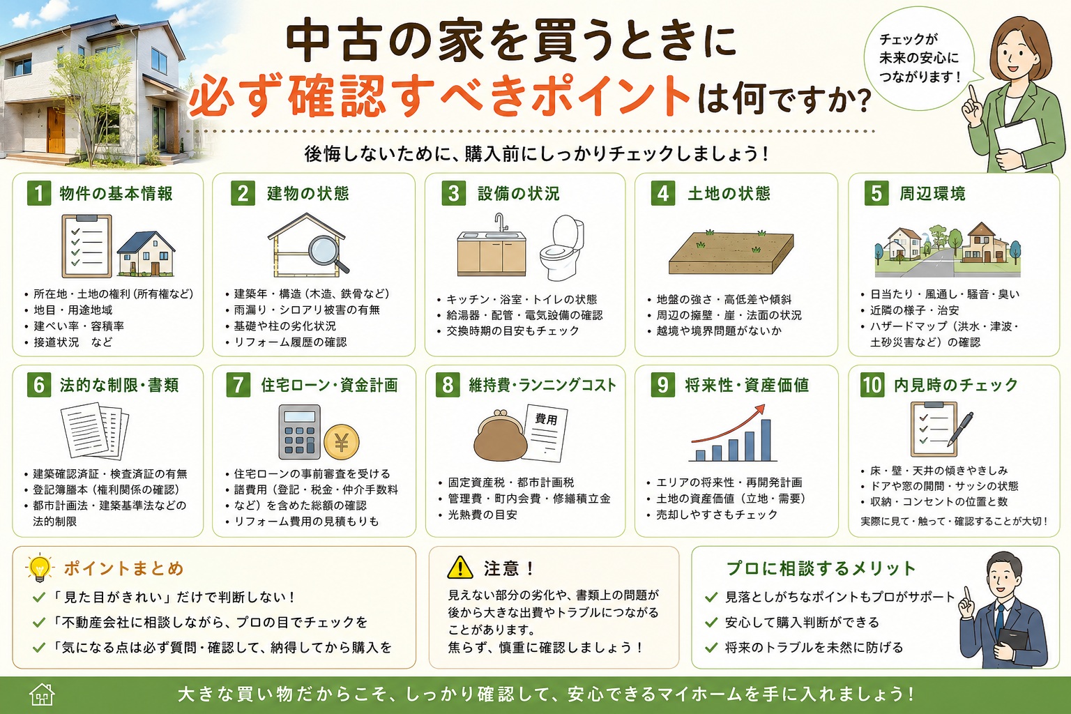 中古住宅購入を検討中の方へ！失敗しないための確認ポイントを解説