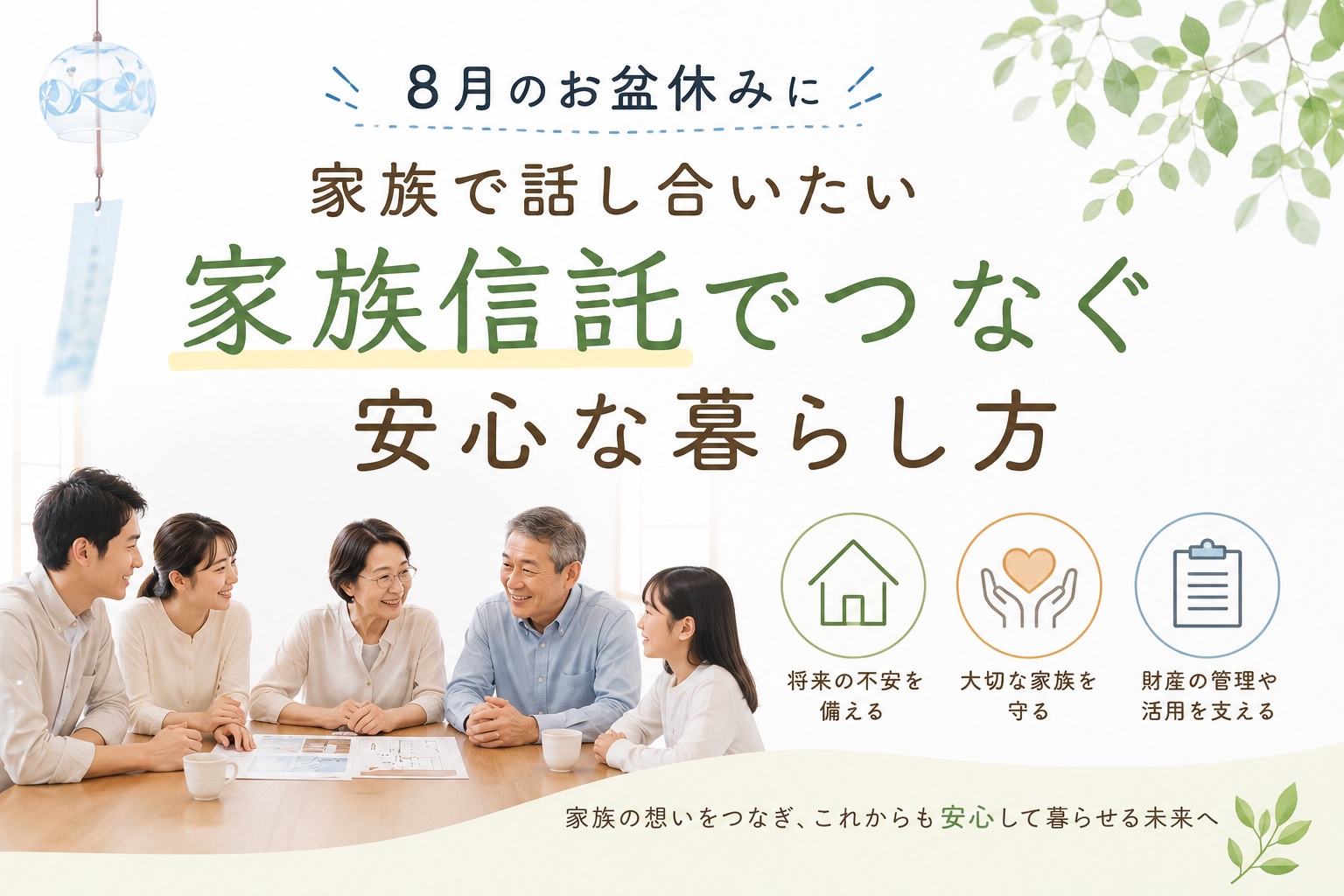 8月のお盆休みに家族で話し合いたい。実家の認知症対策と家族信託でつなぐ、これからの安心な暮らし方