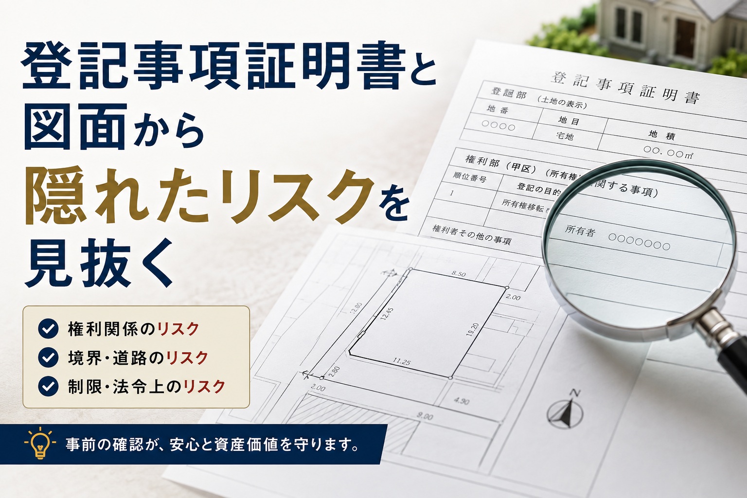 石巻での土地探しに役立つ！登記事項証明書と図面から隠れたリスクを見抜く方法