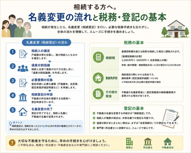 石巻で住宅を相続する方へ。名義変更の流れと税務・登記の基本を分かりやすく解説