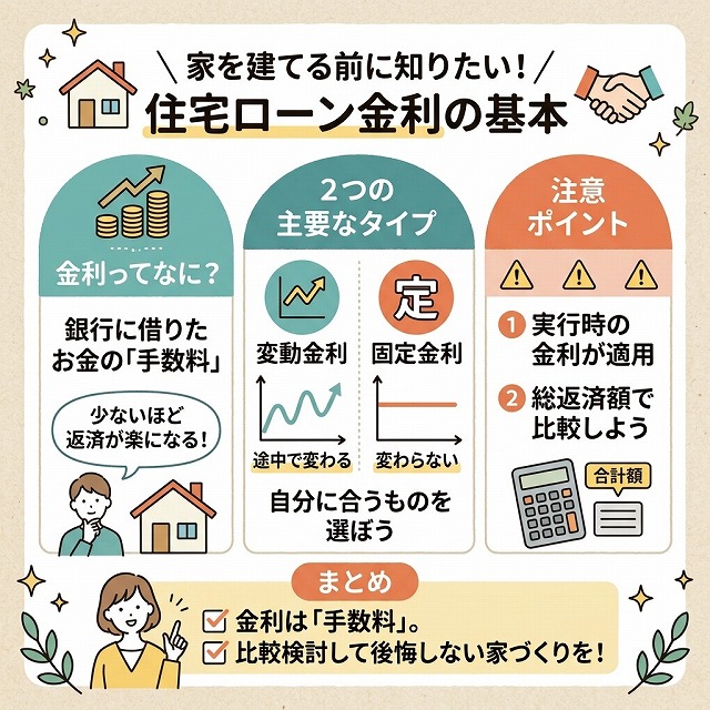家を建てる前に知りたい「住宅ローン金利」の基本。変動と固定の選び方と予算の立て方