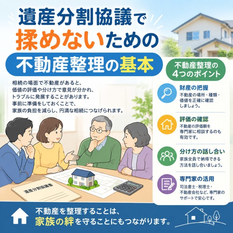 実家を相続する際、遺産分割協議で揉めないための不動産整理の基本