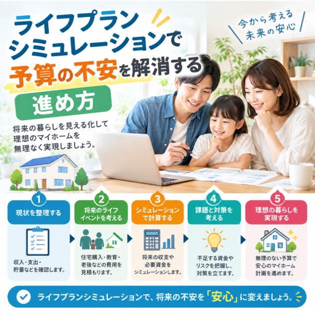石巻で無理のない家づくりを。ライフプランシミュレーションで予算の不安を解消する進め方