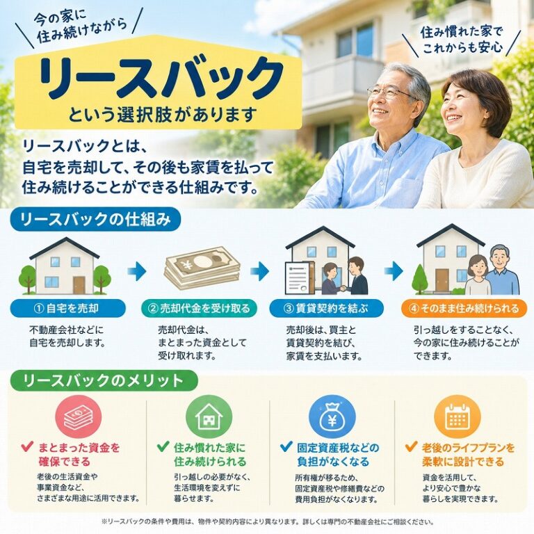 石巻で検討する「リースバック」とは？持ち家に住み続けながら資金をつくる仕組みと注意点をプロが解説