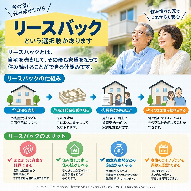 石巻で検討する「リースバック」とは？持ち家に住み続けながら資金をつくる仕組みと注意点をプロが解説