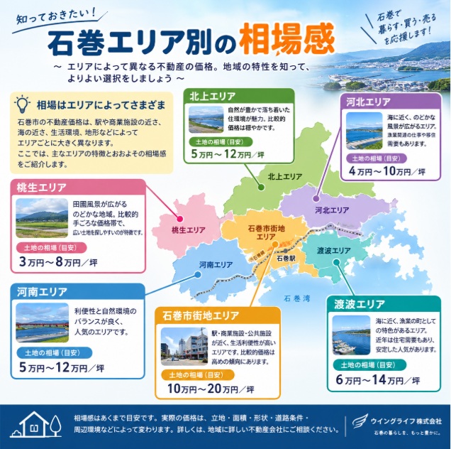 石巻市で家を建てるなら知っておきたい！エリア別の相場感と予算内で収めるための土地選びのコツ