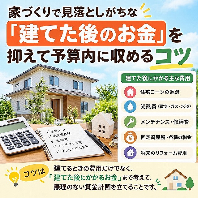 石巻市でのマイホーム計画｜家づくりで見落としがちな「建てた後のお金」を抑えて予算内に収めるコツ