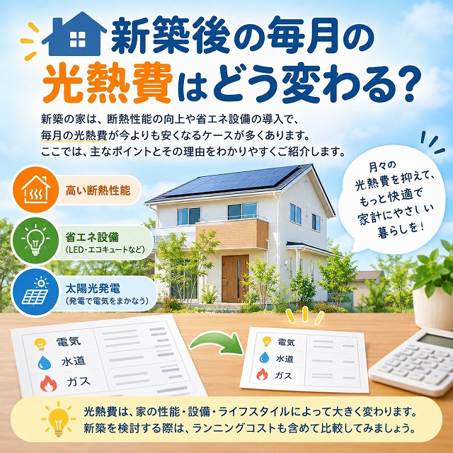石巻市で家を建てるなら知っておきたい！新築後の毎月の光熱費はどう変わる？