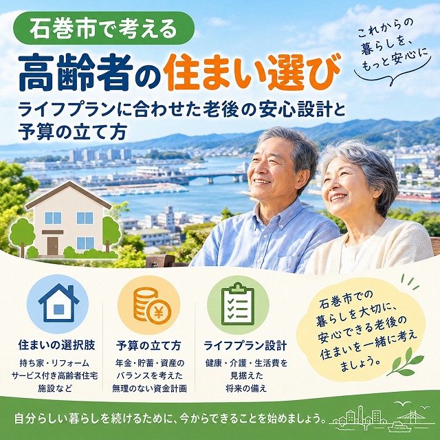 石巻市で考える高齢者の住まい選び｜ライフプランに合わせた老後の安心設計と予算の立て方