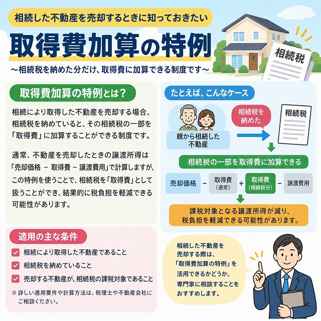 石巻市で相続不動産を売却するなら知っておきたい「取得費加算の特例」の基本と要件
